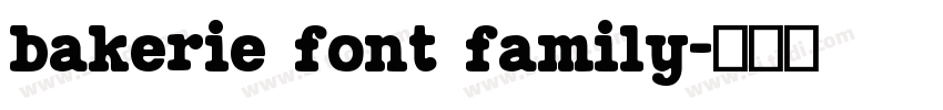 bakerie font family字体转换